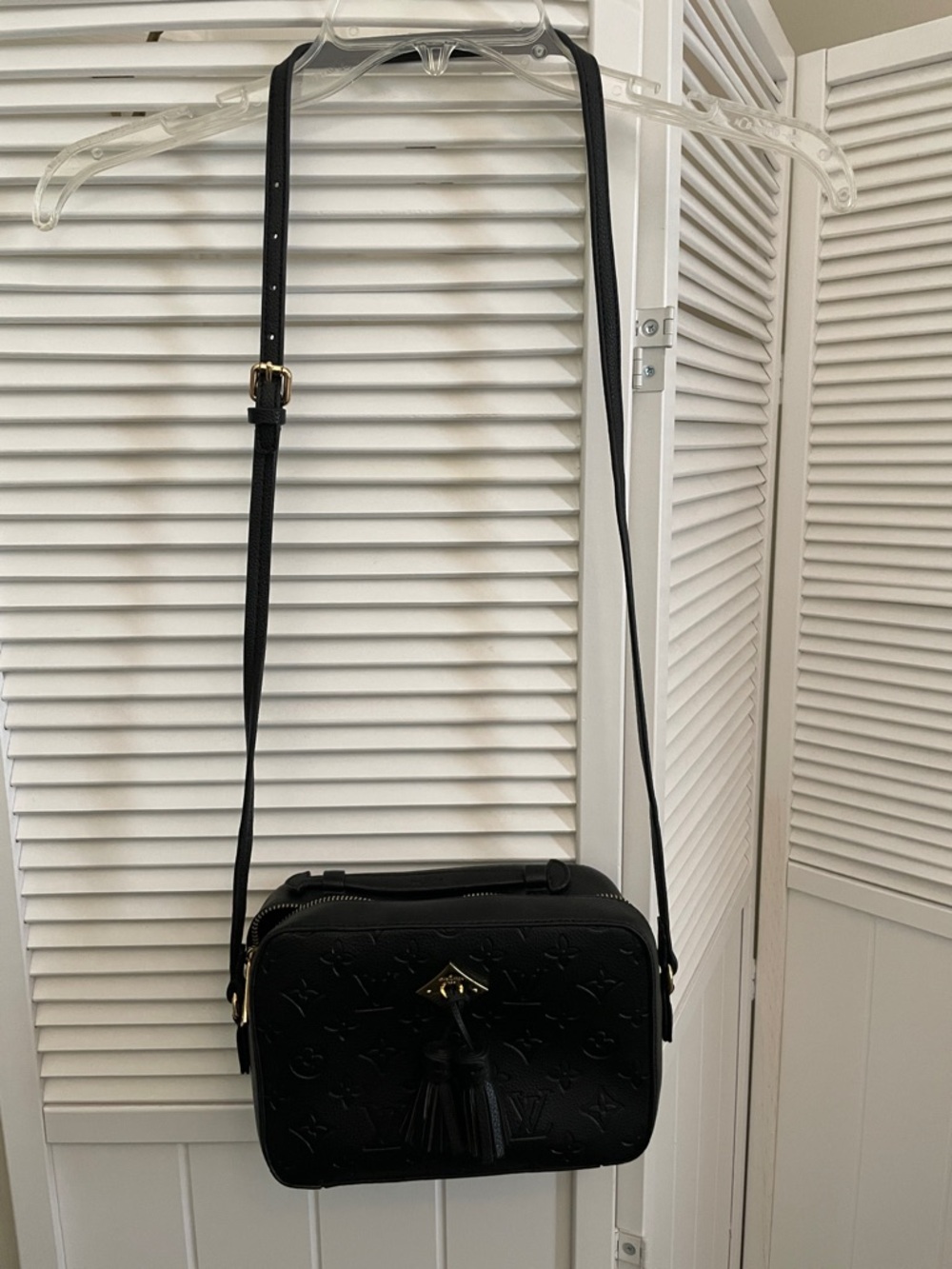 Fashion logo black crossbody bag LV